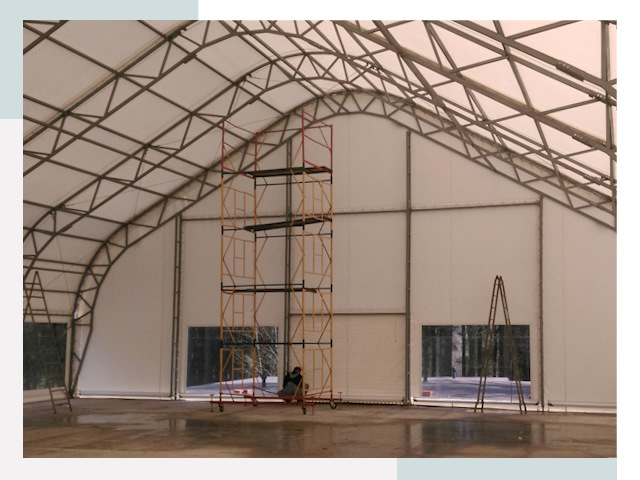 Шатровые ангары в Геленджике