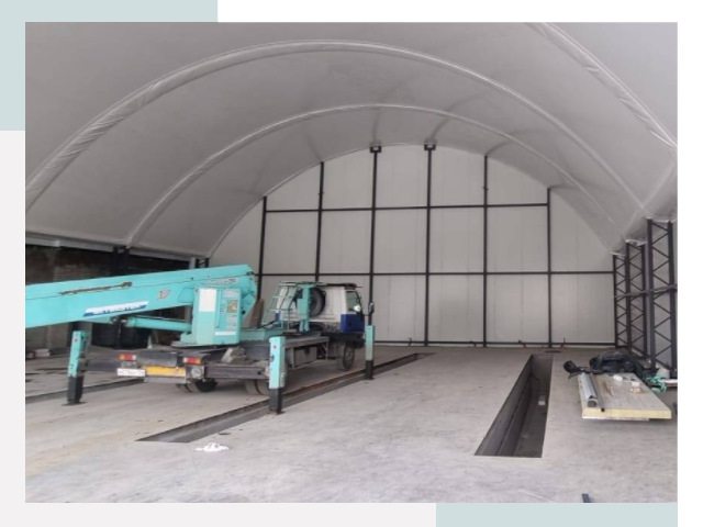 Внутреннее оснащение ангаров в Геленджике