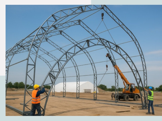 Монтаж ангаров в Геленджике от 624 руб. - Надежно и быстро